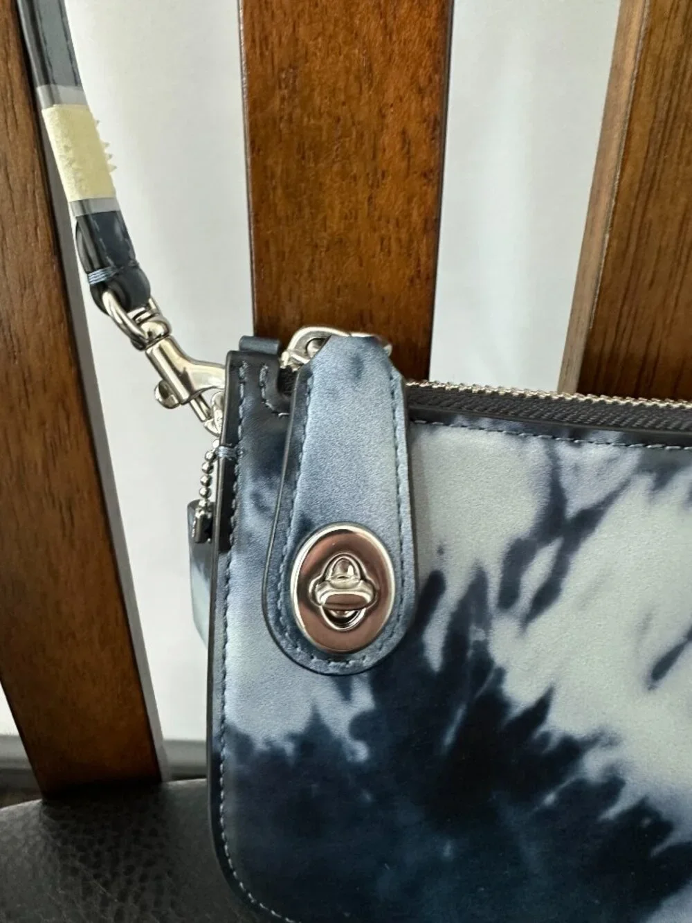 Coach Penn Midnight Navy & White Tie Dye Shoulder Bag Style #C2457-CU040 *NWT*